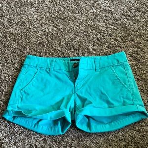 Teal midi shorts